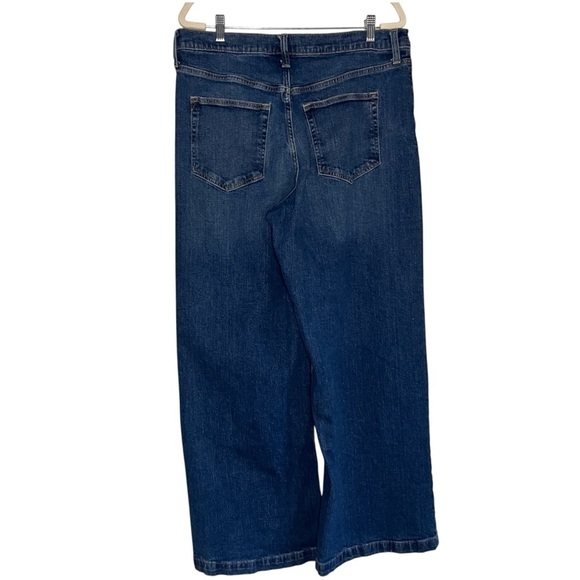 GAP High Rise Stride Wide-Leg Jeans Dark Wash Size 18R 34 - Picture 5 of 12